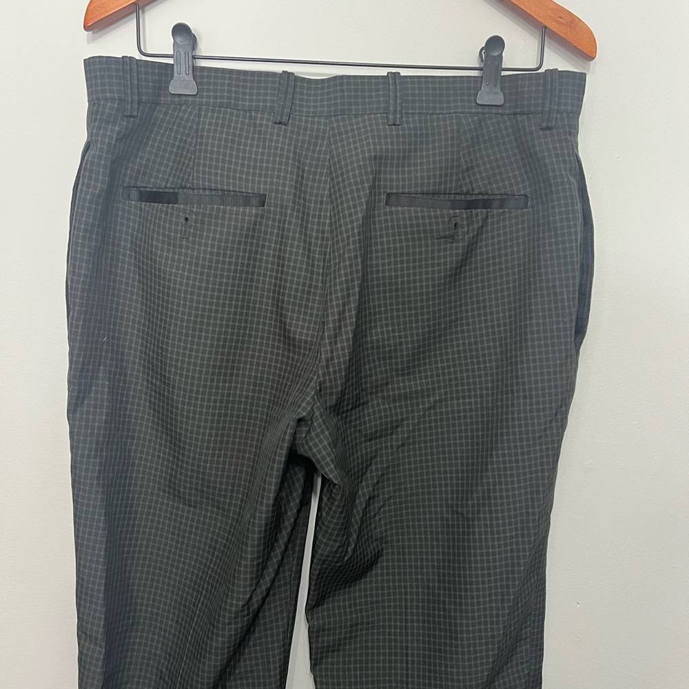 Gray Micro-Check Dress Pants - Picture 2 of 4